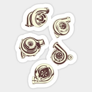 TURBO CHARGER PACK Car part jdm illustration Sticker